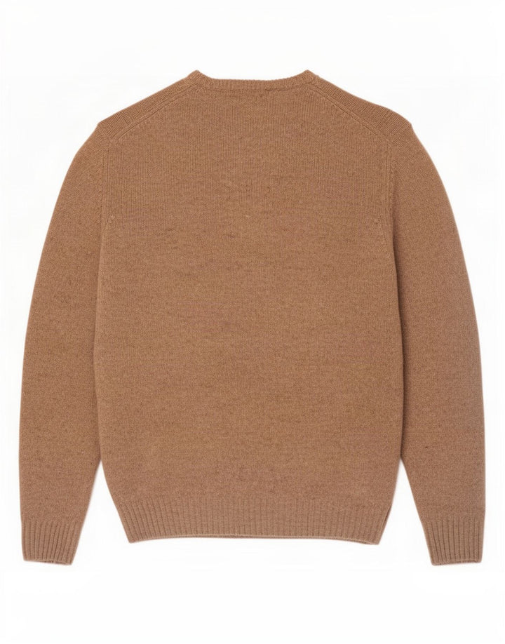 Marlboro Classics Pull à col rond pour homme en laine d'agneau beige