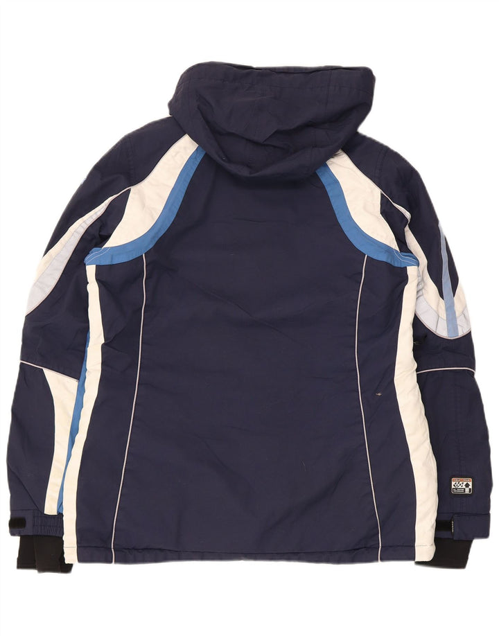 Iguana Veste de ski à capuche pour femme EU 40 Bleu marine moyen Colourblock