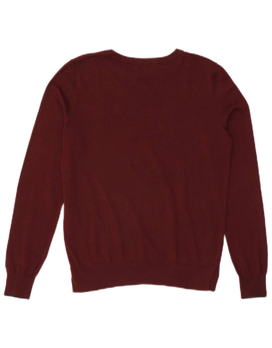 WAREHOUSE Pull à col rond pour femme UK 10 Petit Polyester Bordeaux