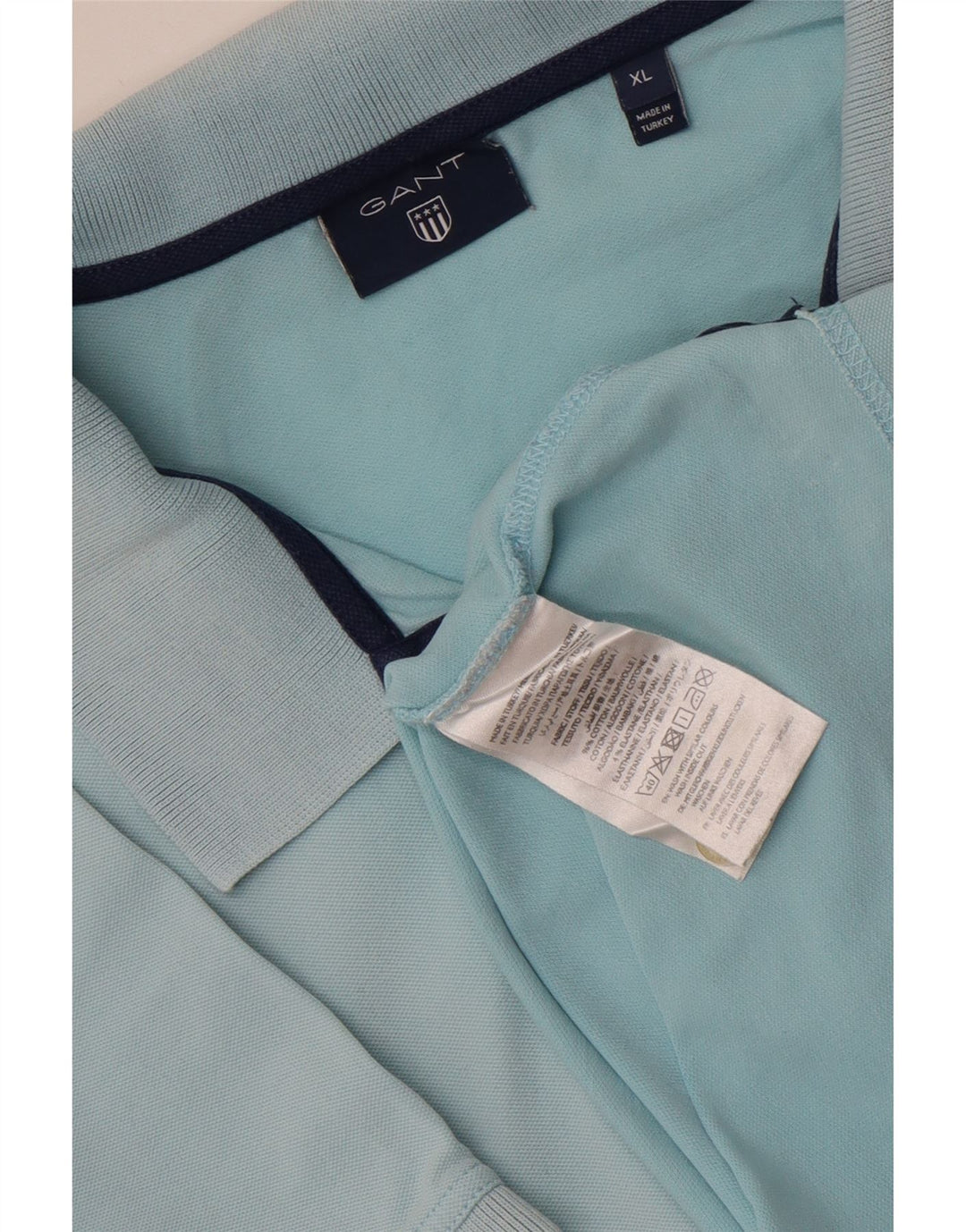 Gant Polo Homme XL Bleu Coton