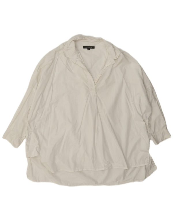 French Connection Chemise pull surdimensionnée à manches 3/4 pour femme UK 18 XL Blanc