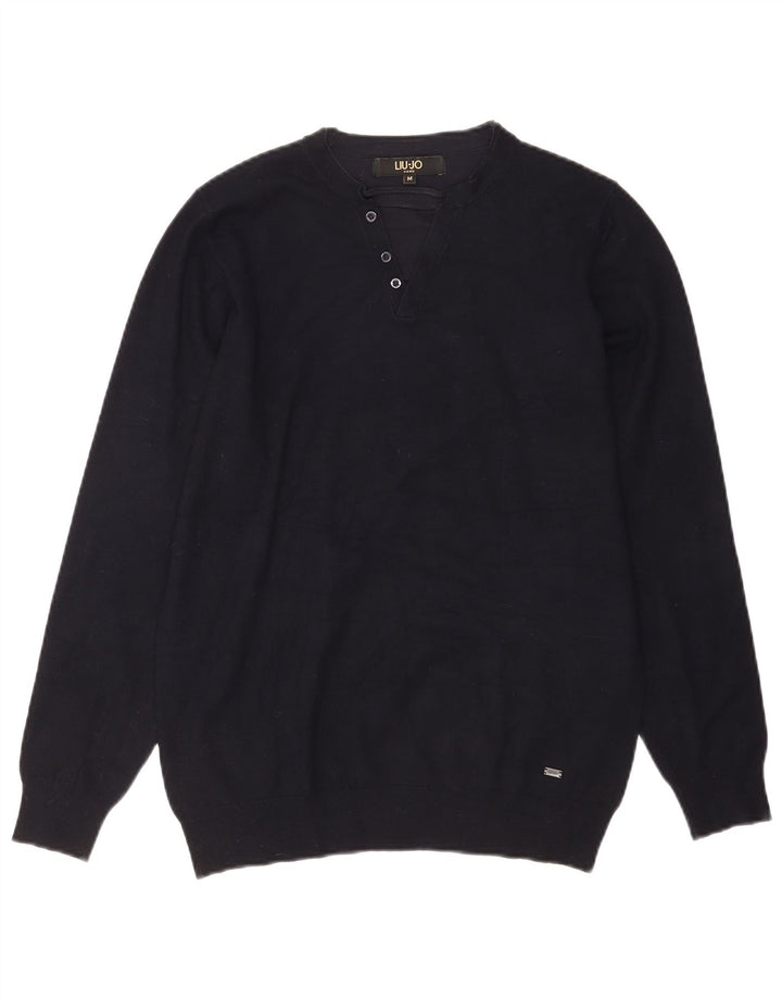 Liu Jo Pull Col V Homme Bleu Marine Moyen Viscose