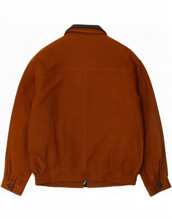 Veste en cuir vintage pour homme IT 54 2XL Marron