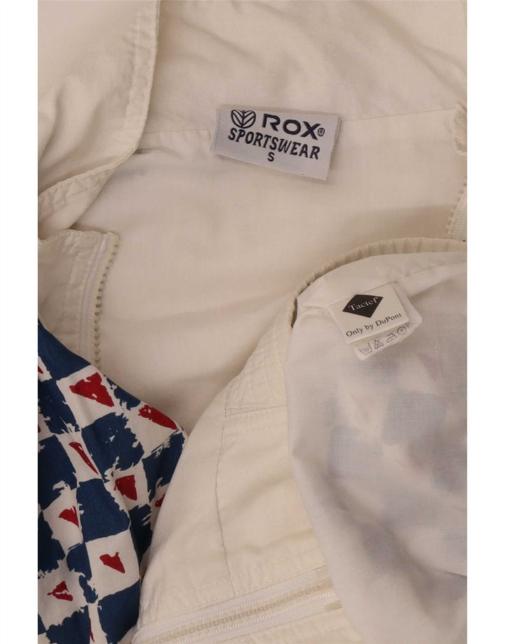 Tactel Veste de Survêtement Homme Petit Blanc Géométrique Polyamide