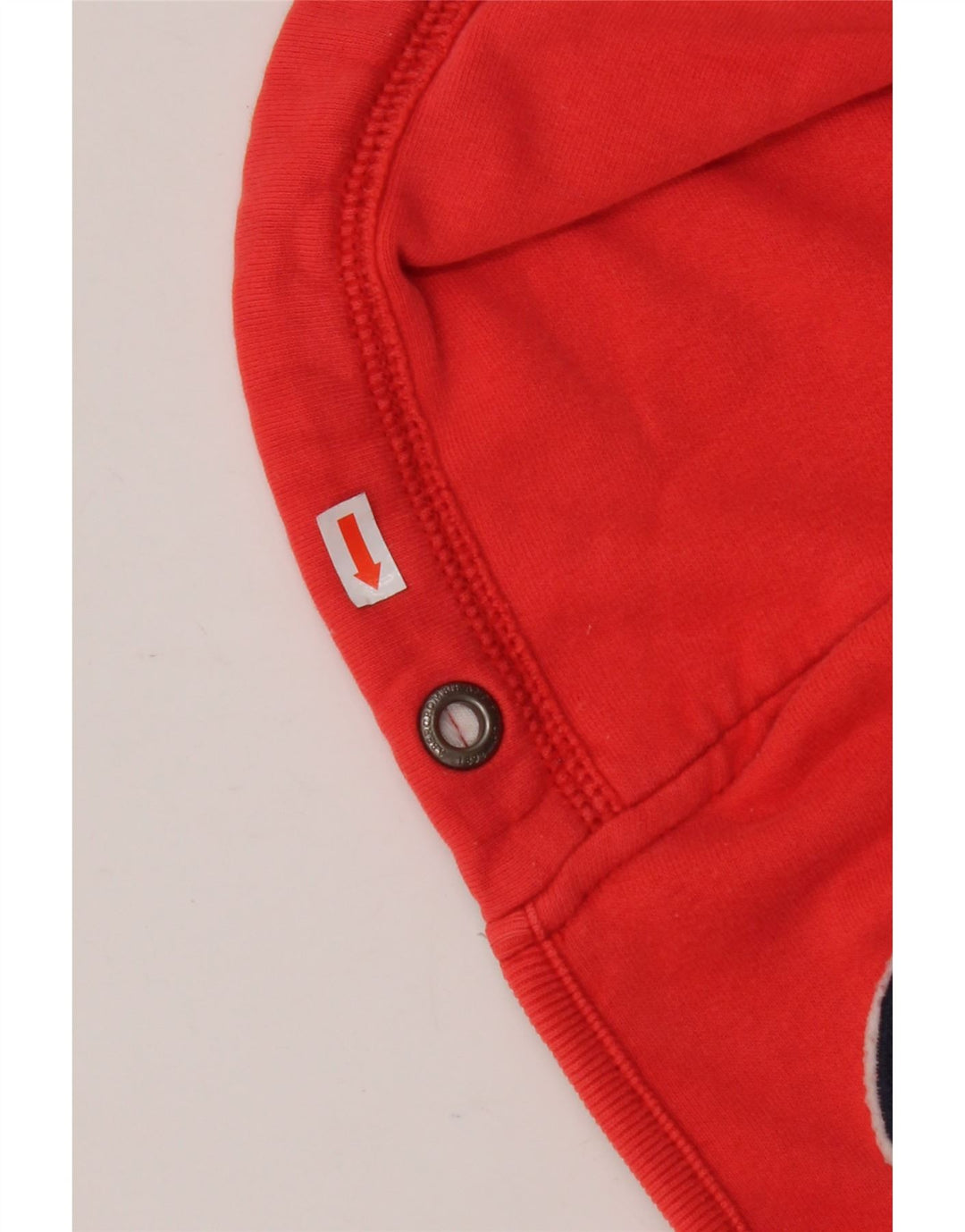 ABERCROMBIE & FITCH Pull à capuche zippé graphique pour femme UK 16 Large Rouge