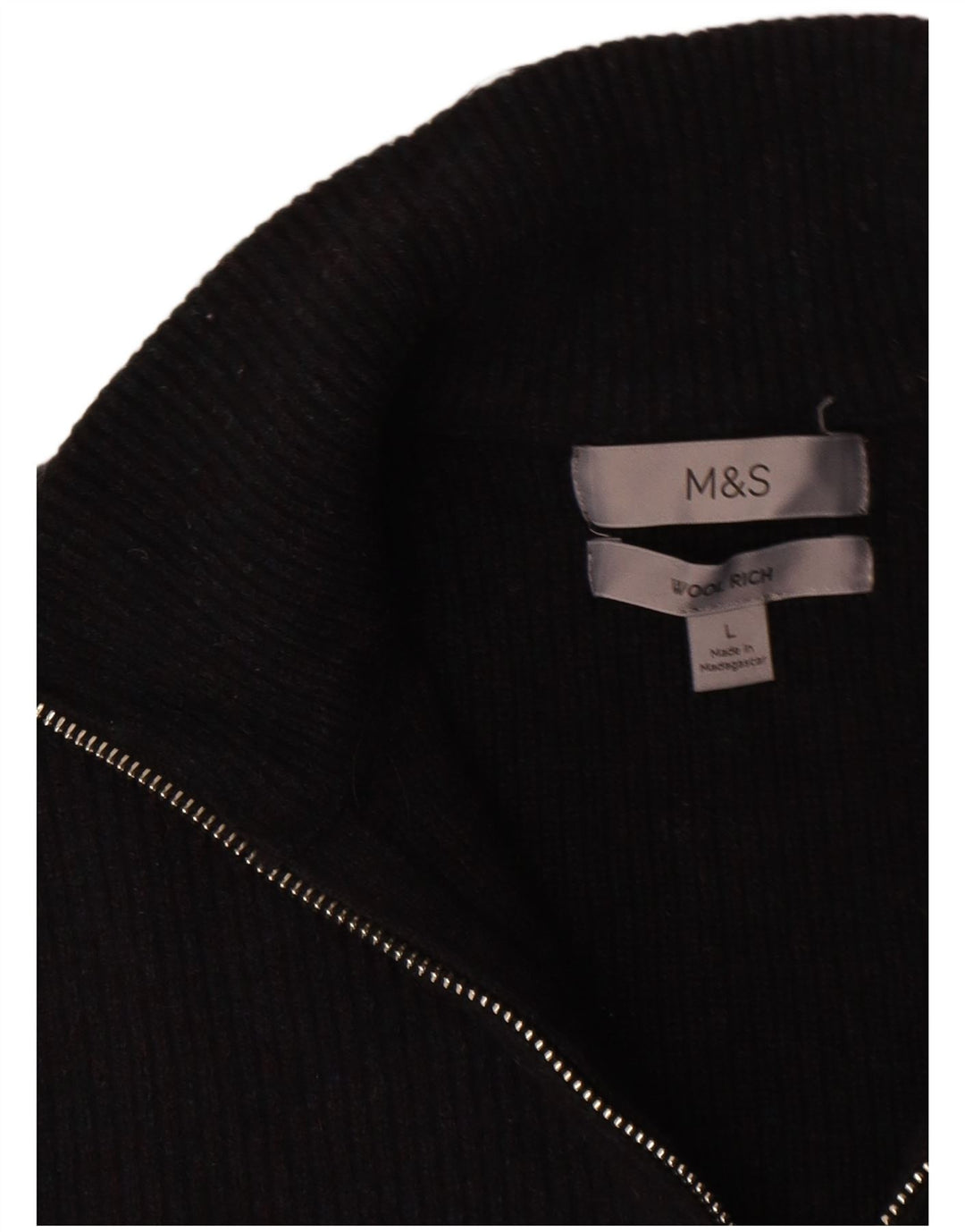 Marks & Spencer Cardigan pour homme en laine bleu marine Taille L