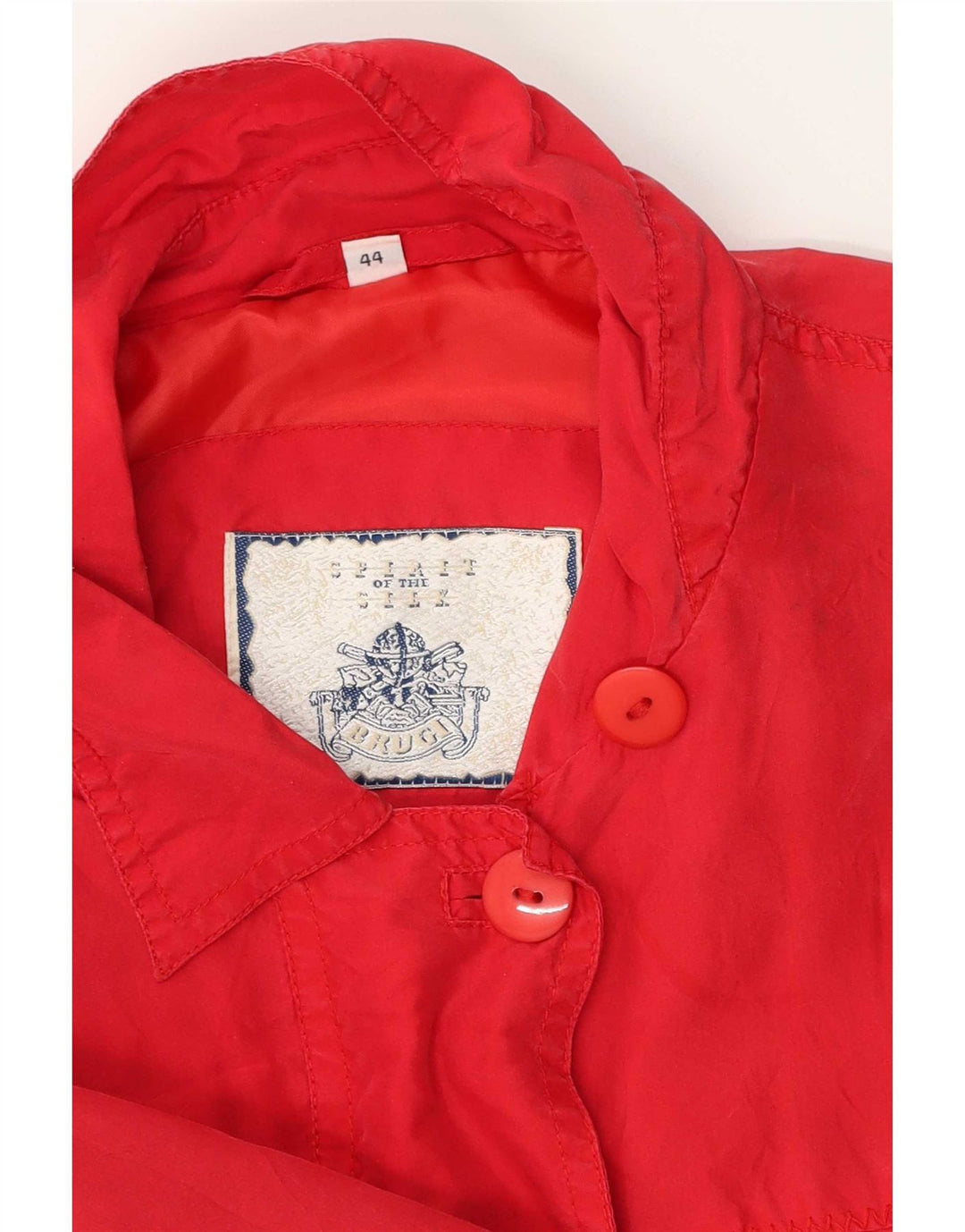Brugi Veste utilitaire surdimensionnée pour femme UK 14 Soie rouge moyen