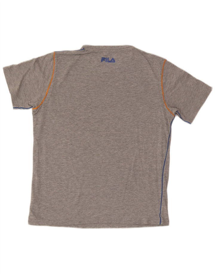 Fila T-Shirt Graphique Homme Gris Moyen Moucheté Coton