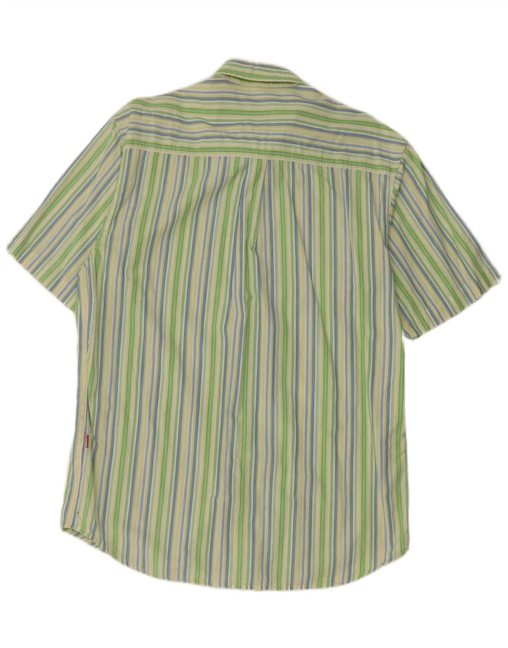 INVICTA Chemise à Manches Courtes Homme Grand Coton Rayé Vert