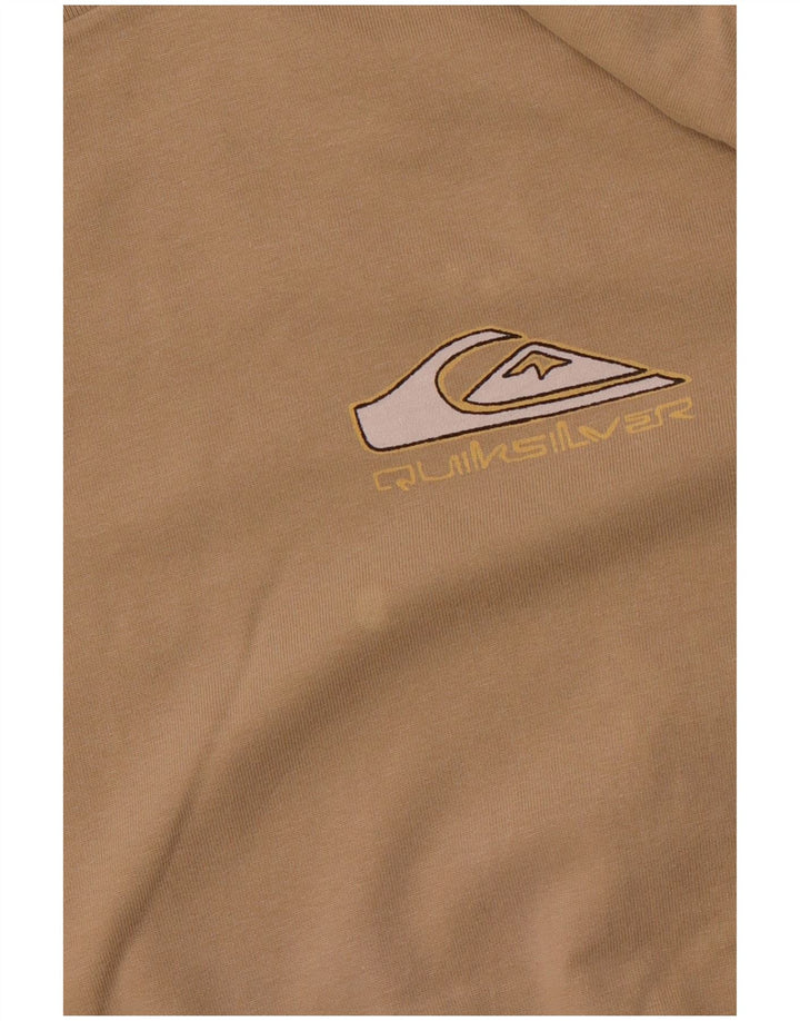 QUIKSILVER T-shirt graphique coupe régulière pour hommes, grand coton beige