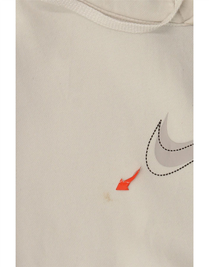 Nike Pull à capuche graphique pour homme Petit coton blanc