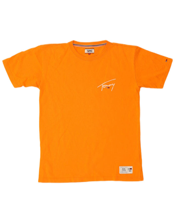 Tommy Hilfiger T-shirt graphique pour homme Petit coton orange