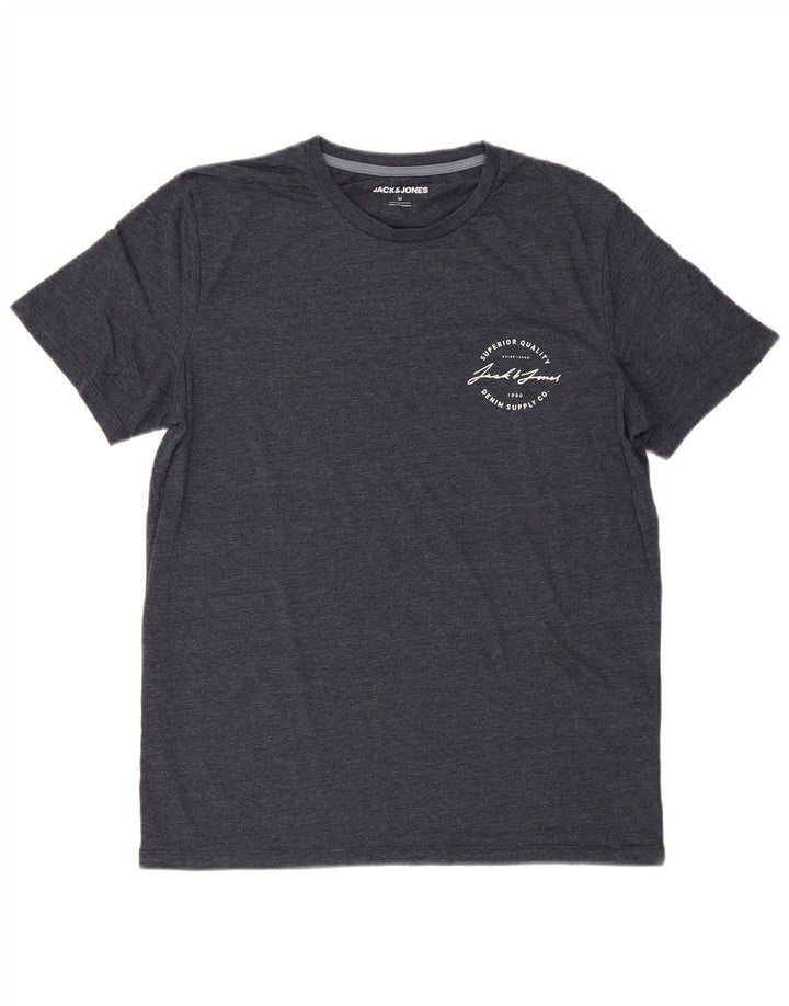 Jack & Jones T-Shirt Homme Bleu Marine Moyen Coton