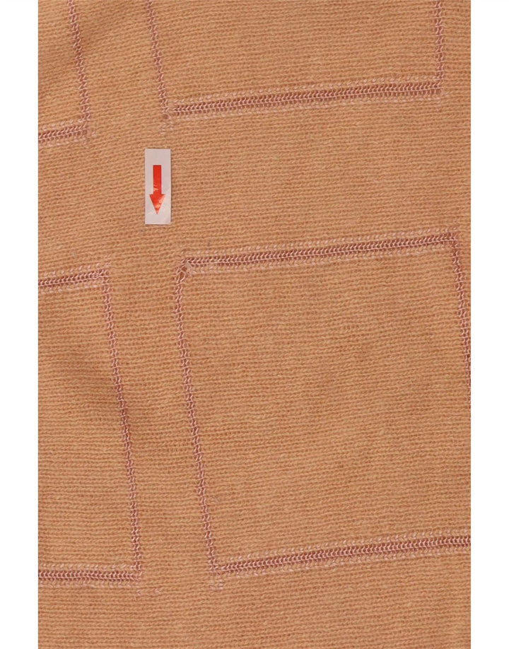 vintage Femme Roll Neck Jumper Pull IT 44 Moyen Rose Géométrique