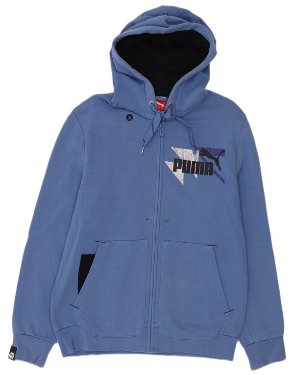 Puma Sweat à Capuche Graphique Zippé Homme Bleu Moyen