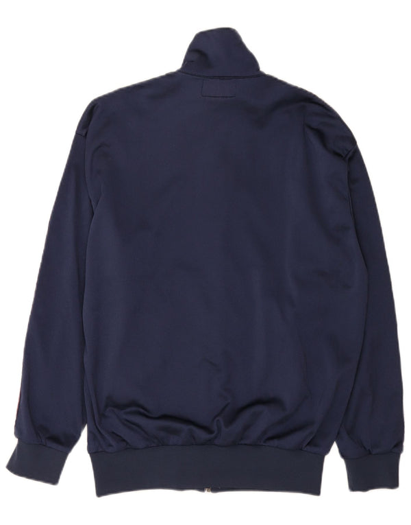 Asics Veste de survêtement graphique pour homme IT 46 Small Bleu marine Colourblock