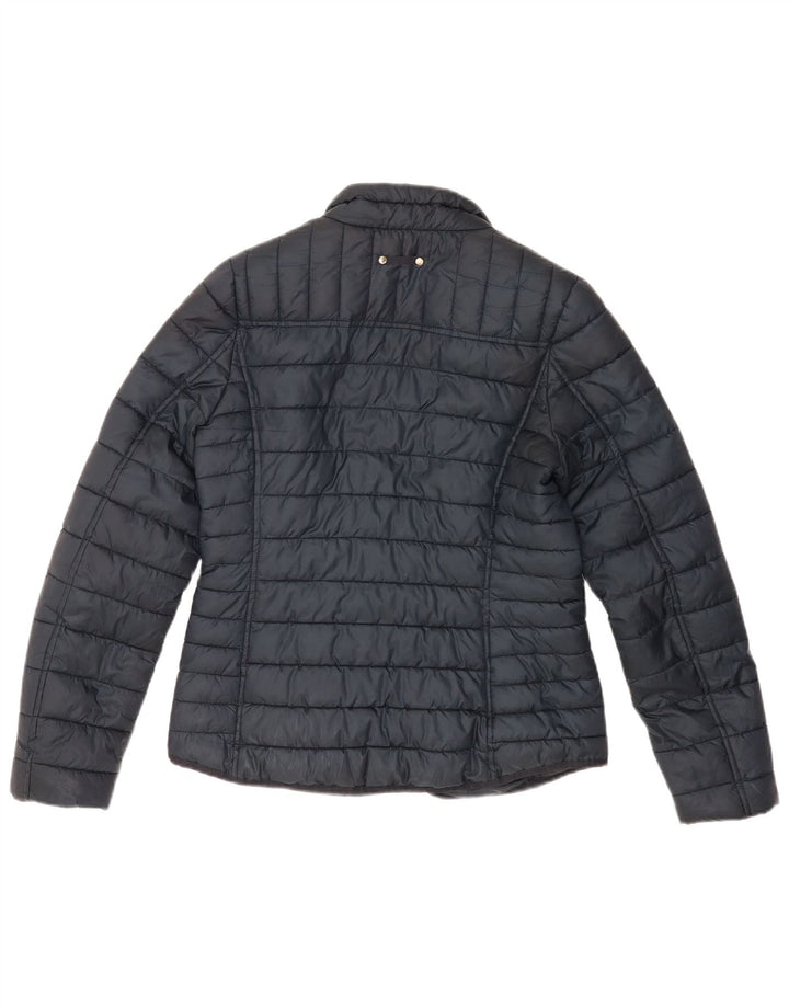 Joules Veste matelassée pour femme UK 12 Medium Bleu Marine Polyester