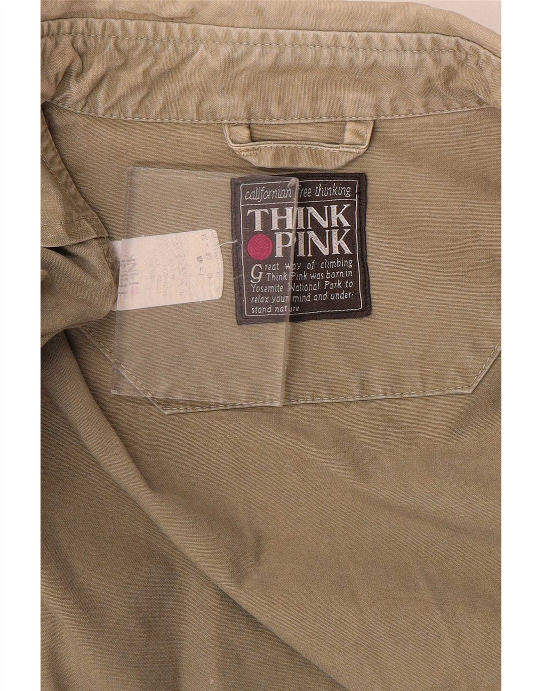 Think Pink Veste utilitaire pour homme UK 34 XS Kaki Coton
