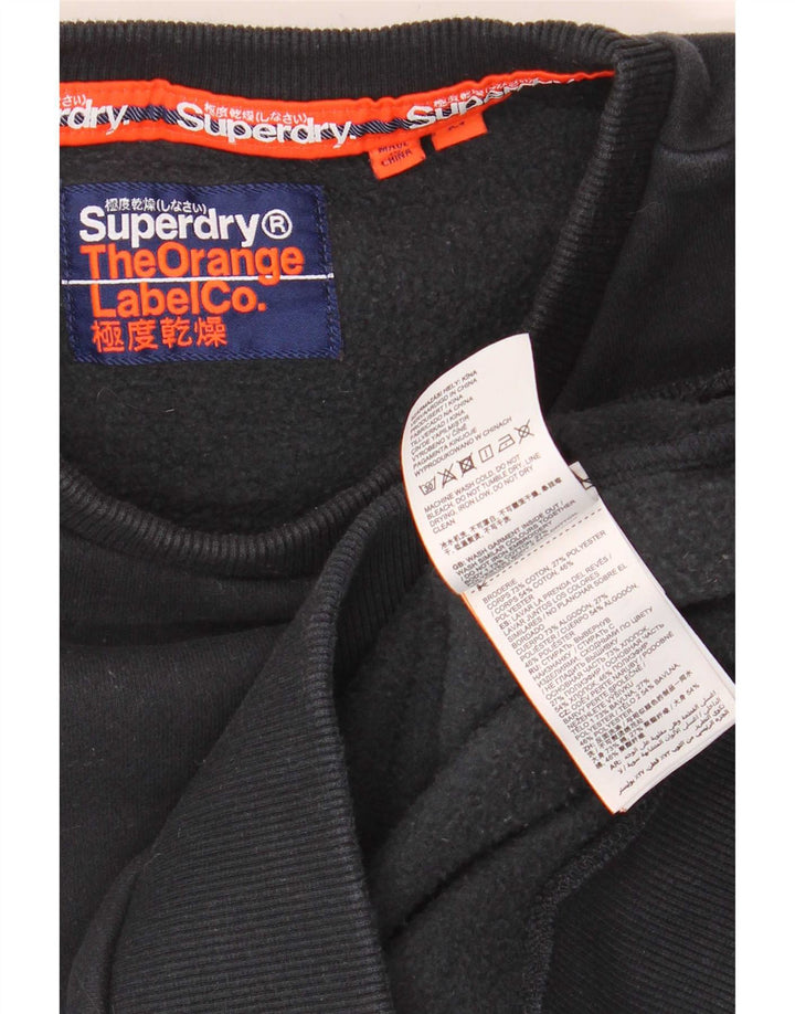 Superdry Sweat-shirt en coton color block bleu marine moyen pour homme