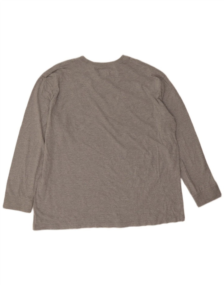Dickies Haut Homme Manches Longues 2XL Gris Moucheté Coton