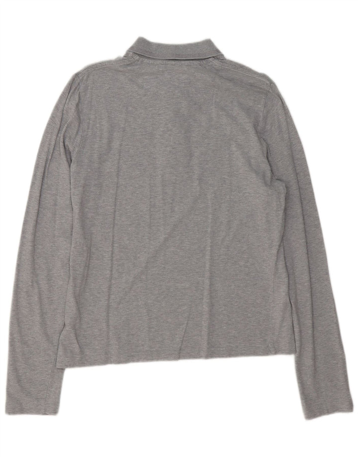 JACOB COHEN Polo Manches Longues Homme Gris Moyen Coton Moucheté