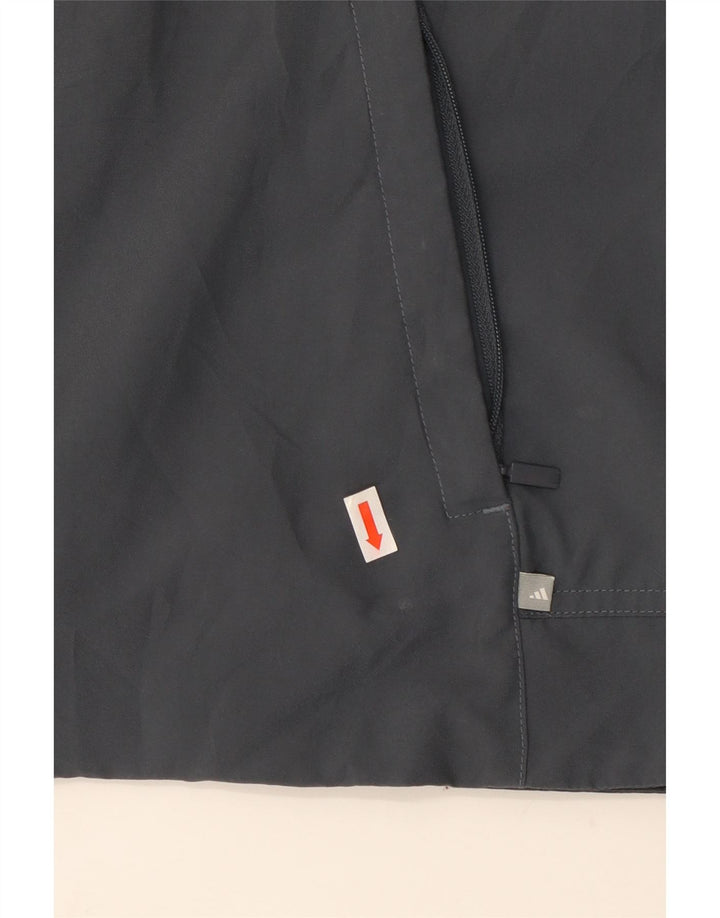Adidas Veste de survêtement sans manches pour femme UK 12 Gris moyen Polyester