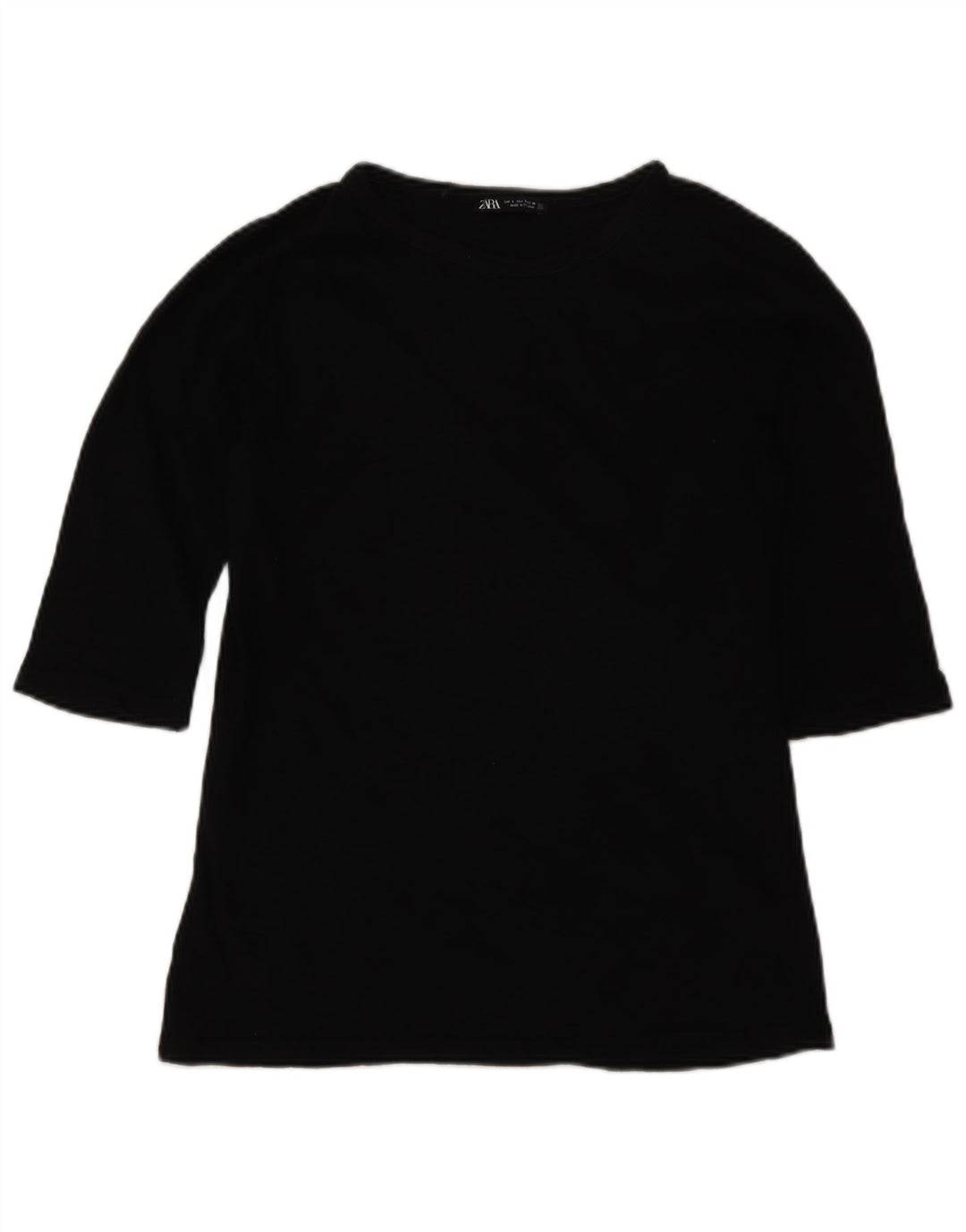 Zara Haut à manches 3/4 pour femme UK 10 Small Noir