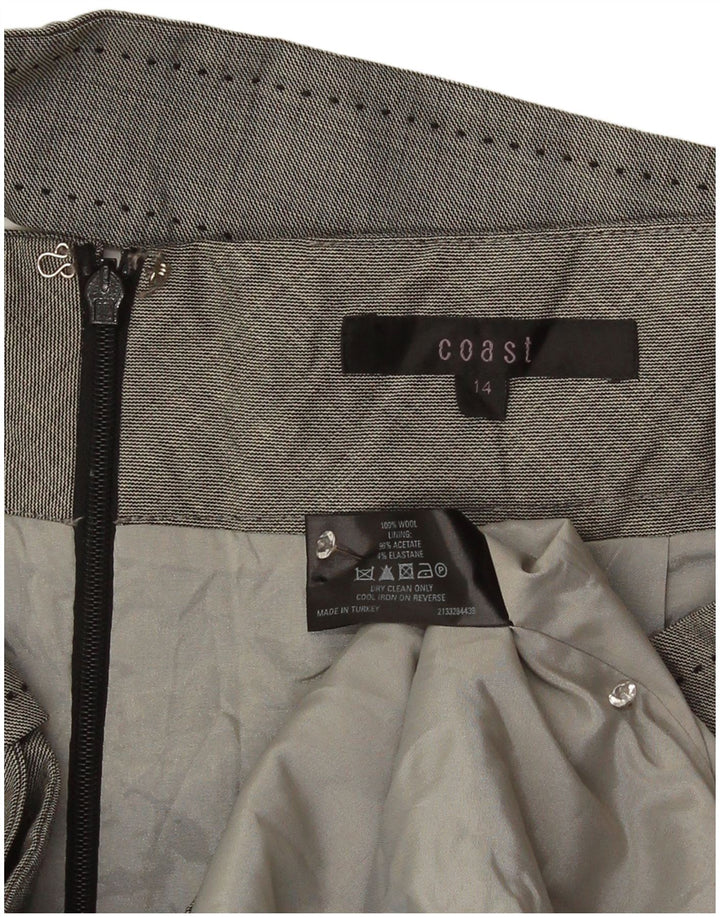 Coast Jupe crayon pour femme UK 14 Large W32 Laine grise