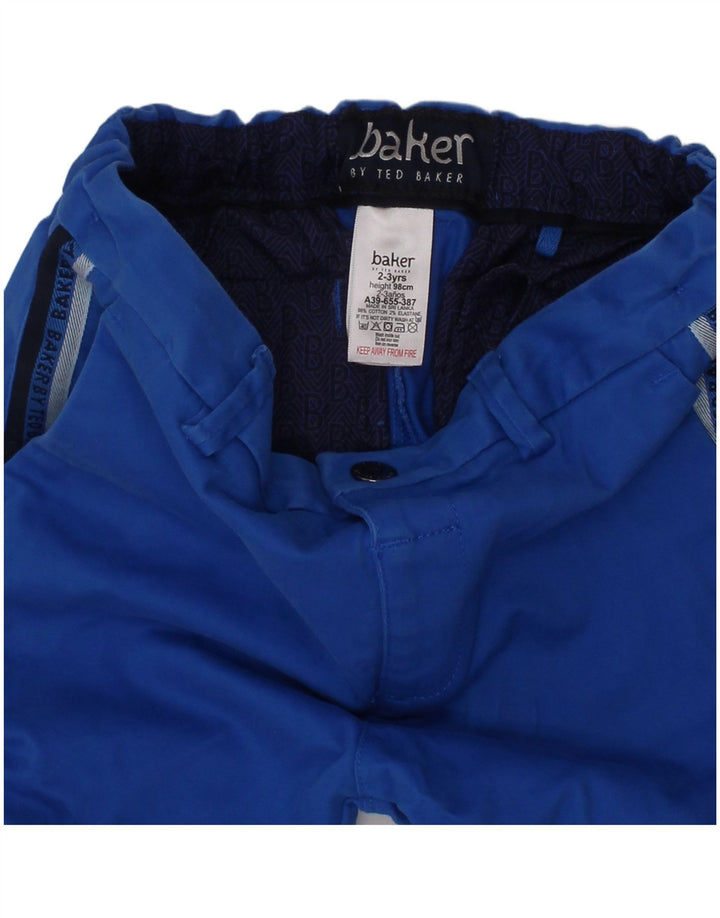 TED BAKER Short chino graphique pour garçon 2-3 ans W22 Bleu Coton