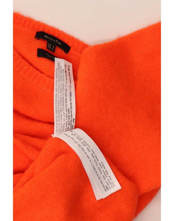Massimo Dutti Pull surdimensionné à col rond pour femme UK 10 Petit Orange