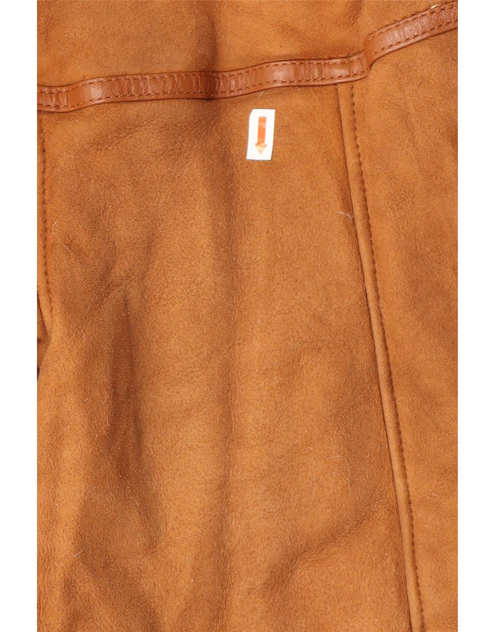 veste en peau de mouton femme vintage IT 42 peau de mouton beige moyen