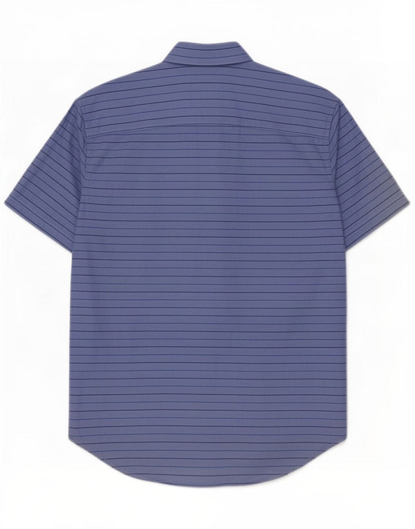 Joules Mens Short Sleeve Classic Fit Shirt Small Blue Pinstripe Cotton