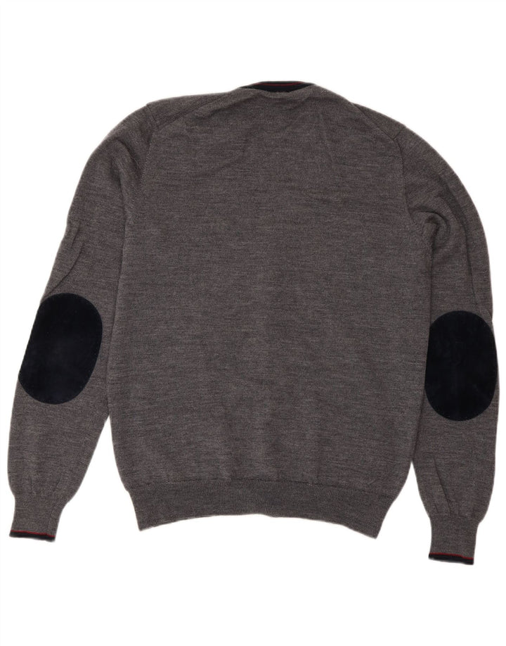 Trussardi Jeans Pull Cardigan Femme UK 14 Gris Moyen
