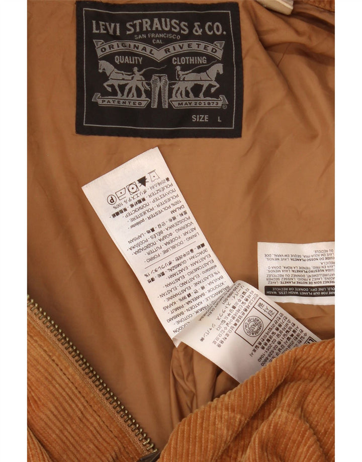 Levi's Veste en velours côtelé pour homme UK 40 Large Marron Coton