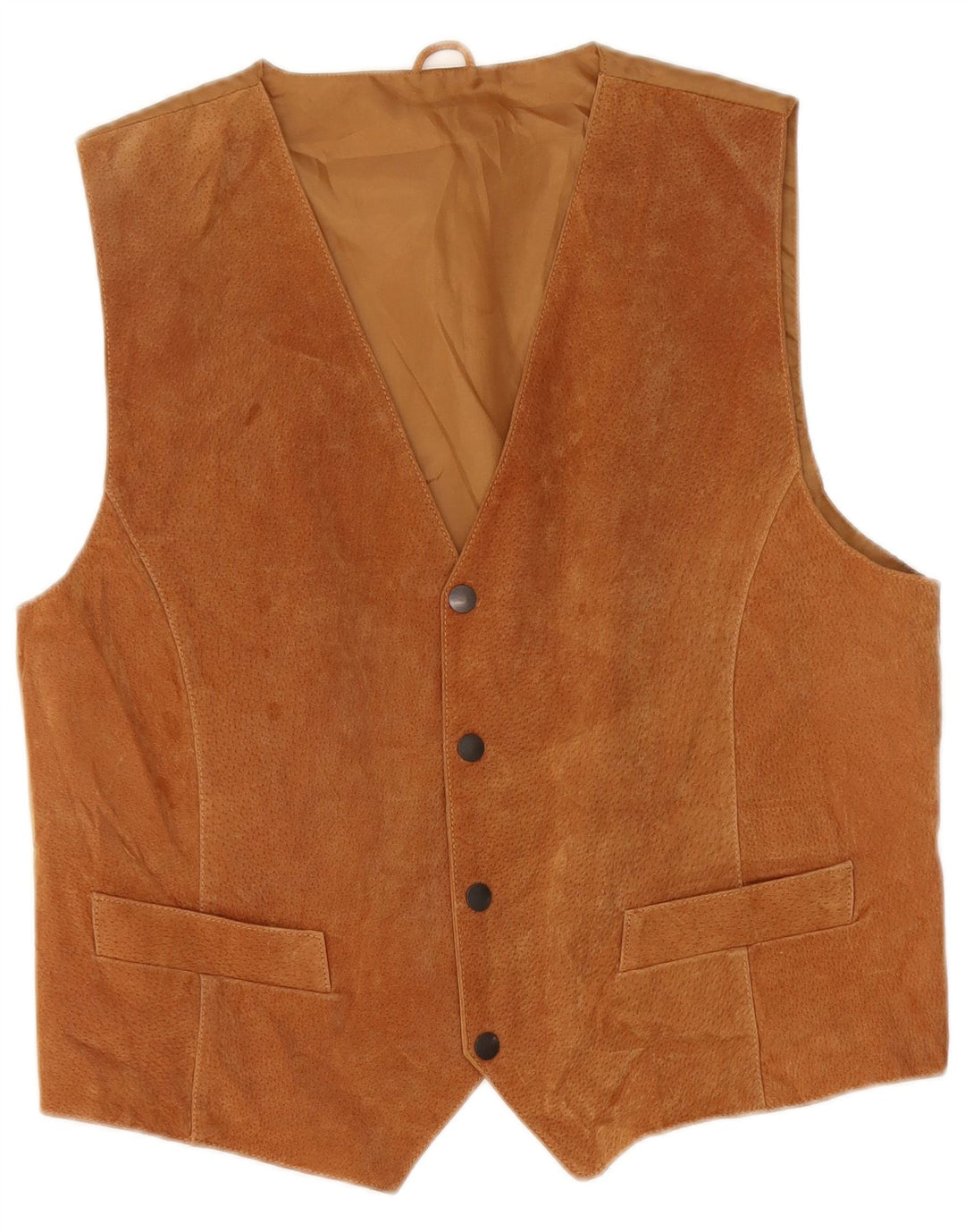 Gilet en daim homme vintage XL cuir marron