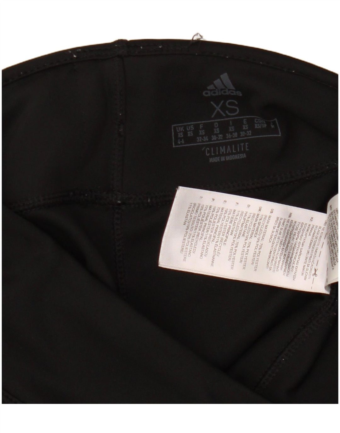 Adidas Climalite Leggings UK 4/6 XS Noir Polyester
