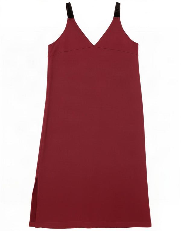 Marks & Spencer Robe Slip pour Femme UK 12 Bordeaux Moyen Colorblock