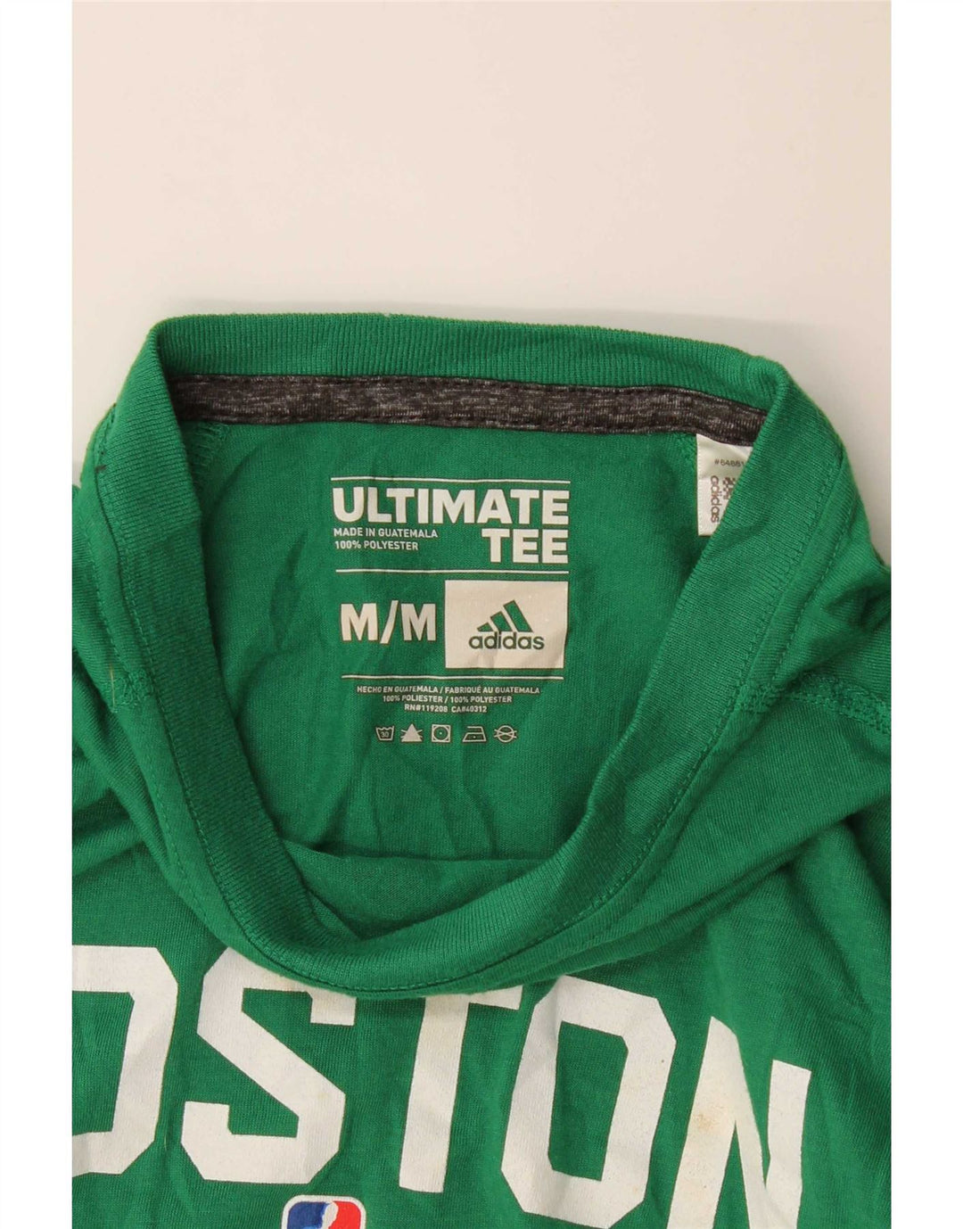 Adidas Hommes Boston Celtics Graphic Top Manches Longues Polyester Vert Moyen