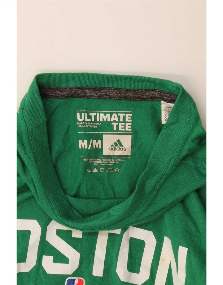 Adidas Hommes Boston Celtics Graphic Top Manches Longues Polyester Vert Moyen