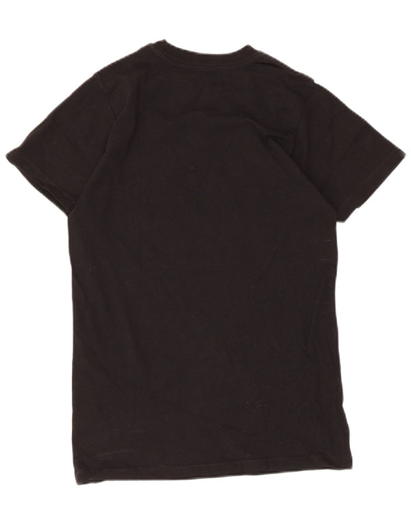 Hard Rock Cafe Womens Venice Graphic T-Shirt Top UK 6 XS Black Cotton
