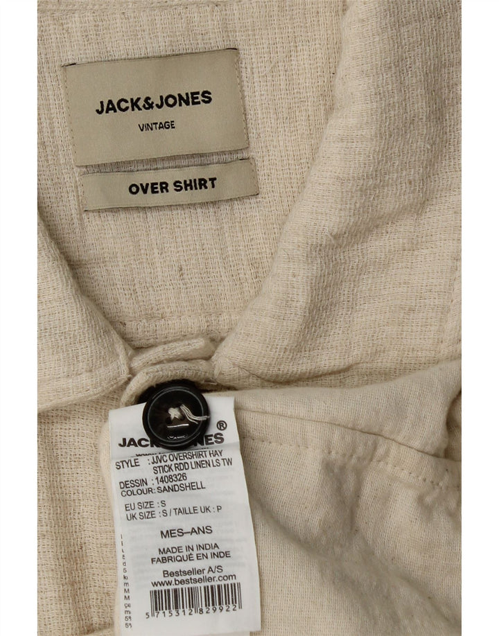 Jack & Jones Chemise Surchemise Petit Lin Beige Homme