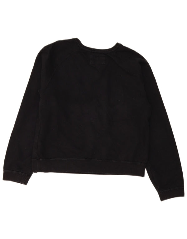 Hurley Sweat-shirt court surdimensionné pour femme UK 10 Petit Noir
