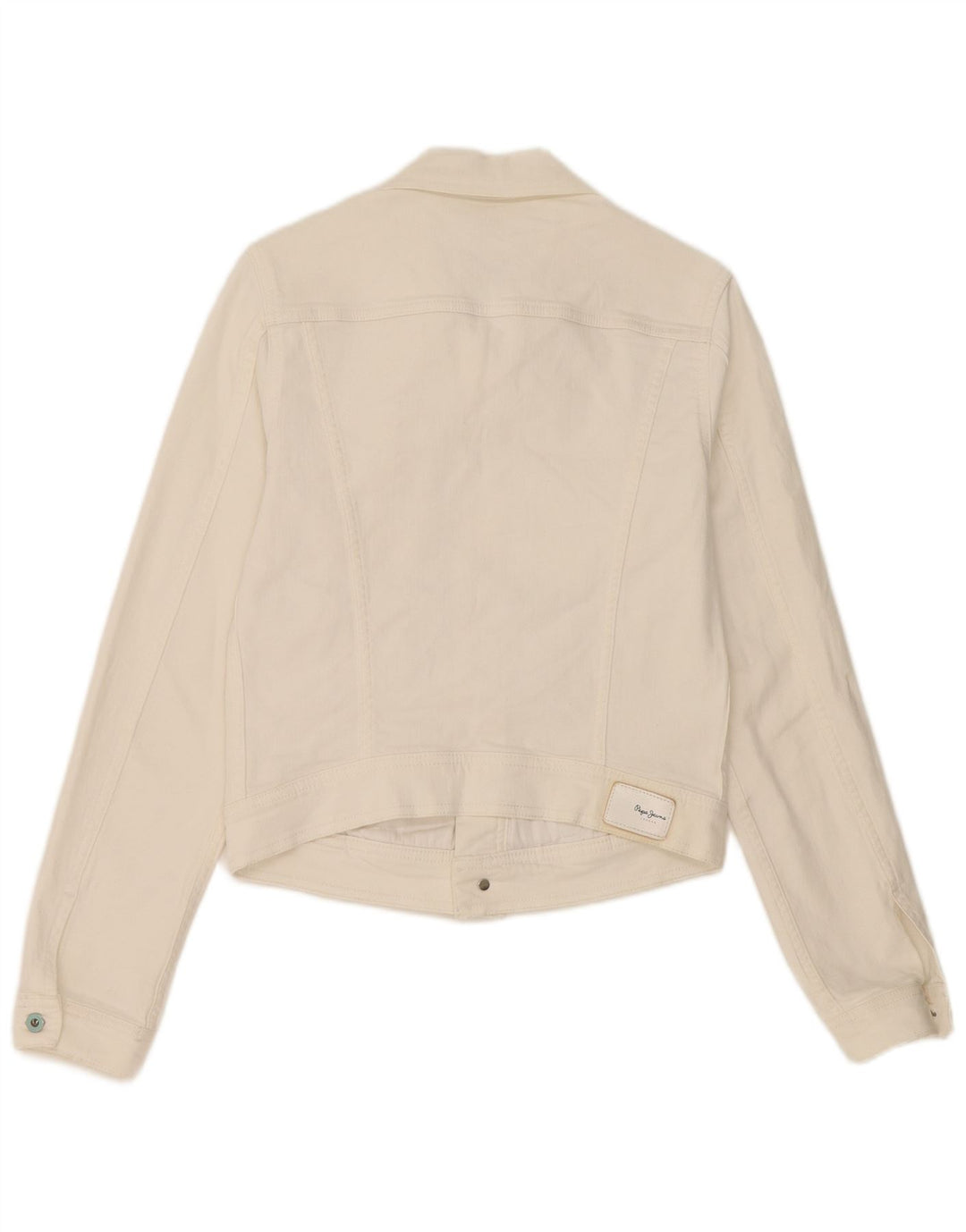 PEPE Jeans Veste en jean courte pour femme UK 10 Petit Blanc