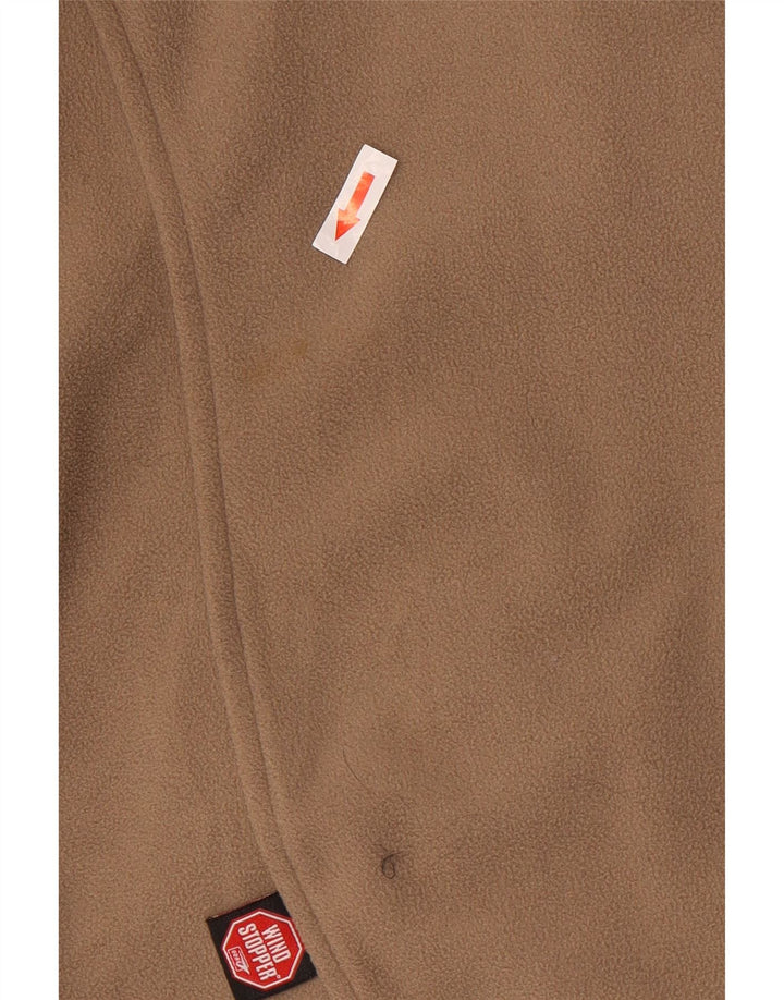 JACK WOLFSKIN Veste Polaire Femme UK 10 Petit Marron Colorblock Polyester