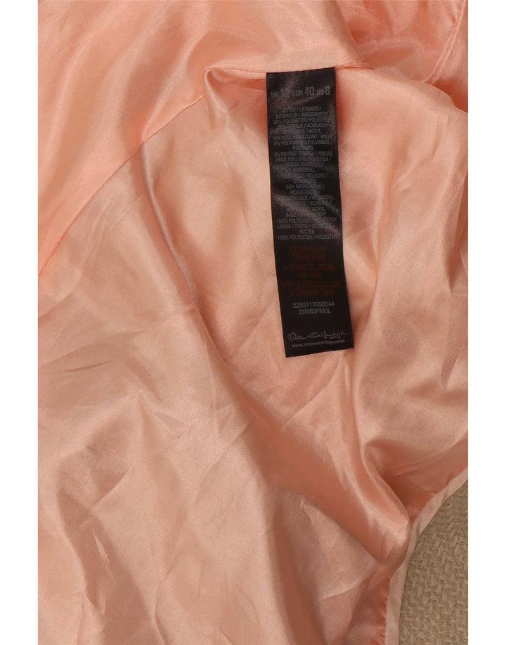 Topshop Manteau Femme UK 42 Polyester Colorblock Beige Moyen