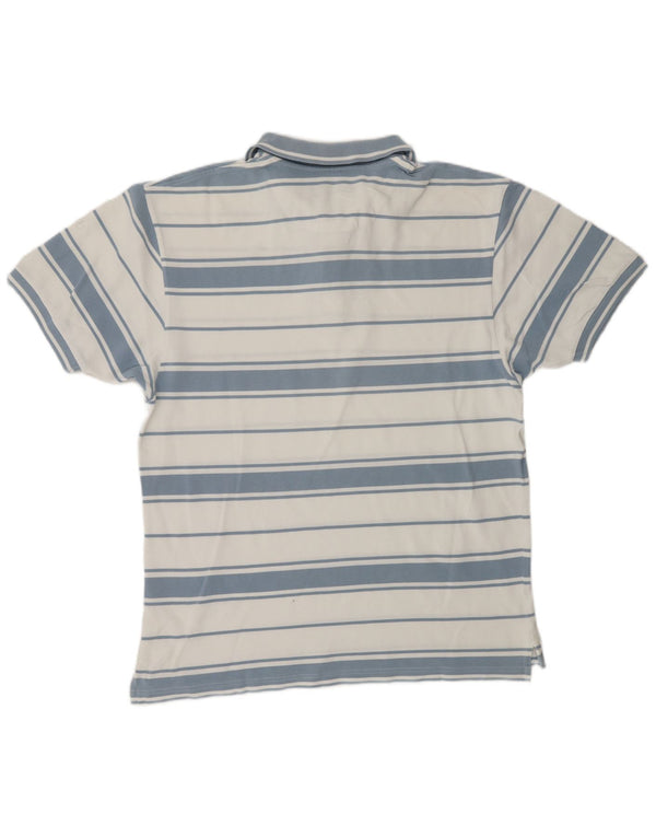 CHAMPION Polo Homme Large Blanc Rayé