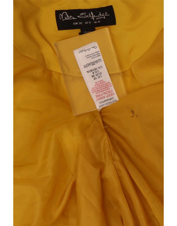 Miss Selfridge Veste matelassée surdimensionnée à capuche pour femme UK 10 Petit Jaune