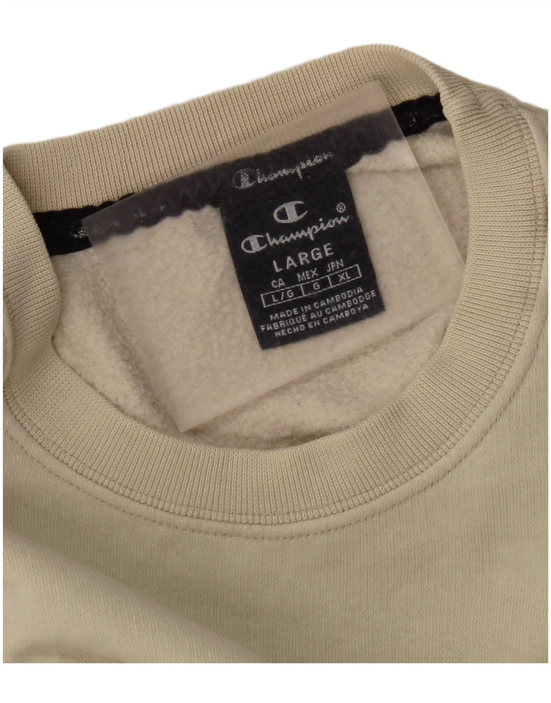 Champion Sweat-Shirt Homme Beige Large