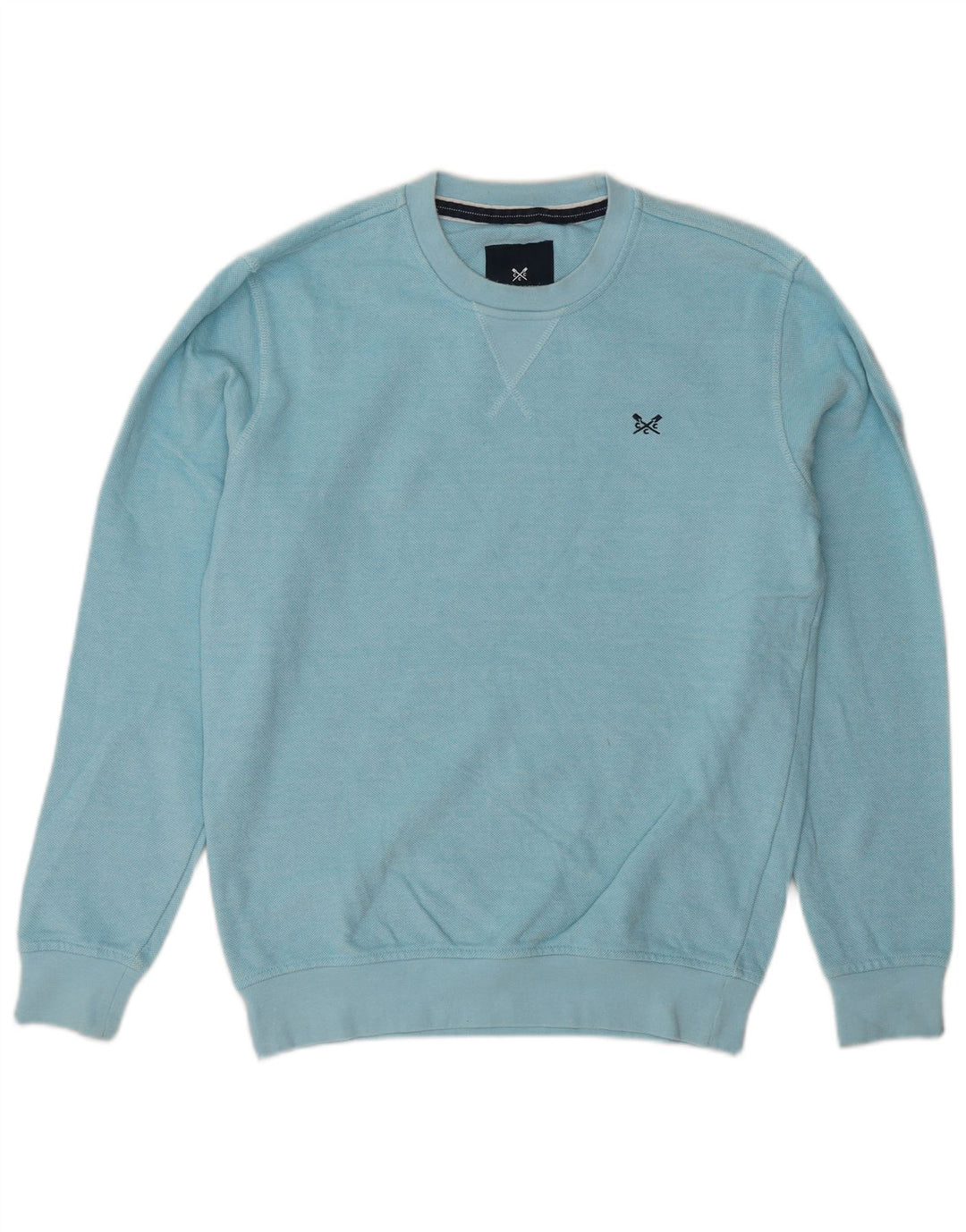 Crew Clothing Sweat-shirt pour homme en coton bleu petit