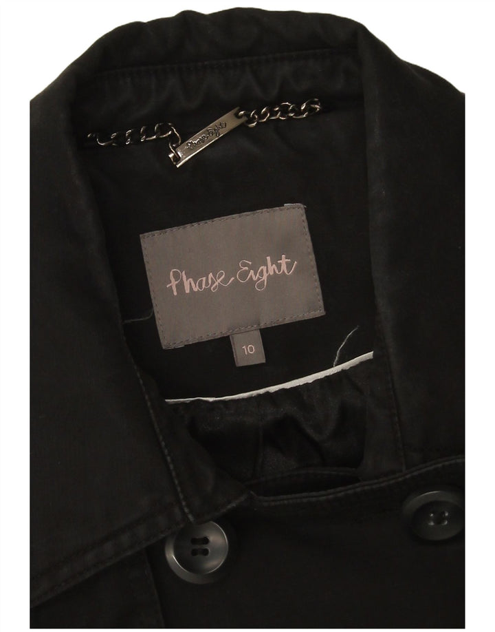 Phase Eight Trench militaire pour femme UK 10 Petit Noir
